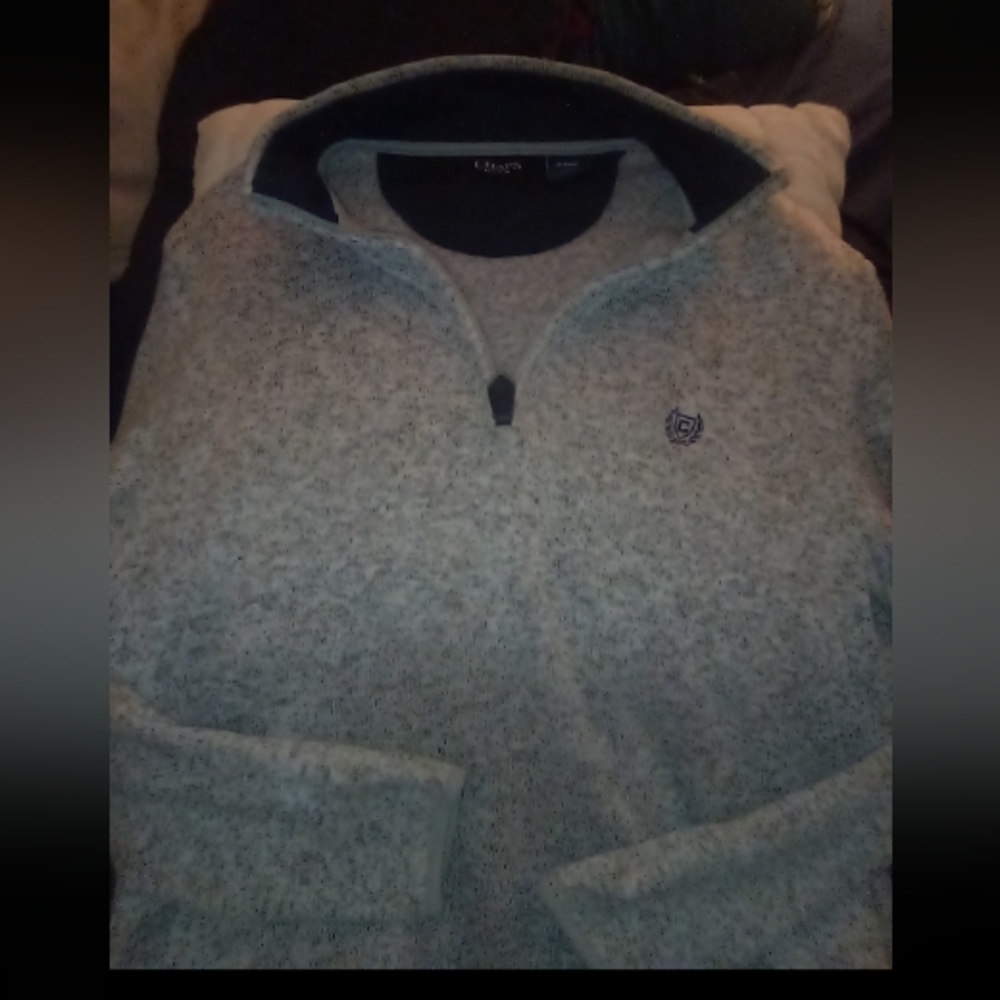 Men's Gray Chaps Pullover Sweater